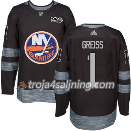 New York Islanders tröja Thomas Greiss 1 1917-2017 100th Anniversary Adidas Svart Authentic - NHL Tröjor Herr New York Islanders tröja Thomas Greiss 1 1917-2017 100th Anniversary Adidas Svart Authentic - NHL Tröjor Herr